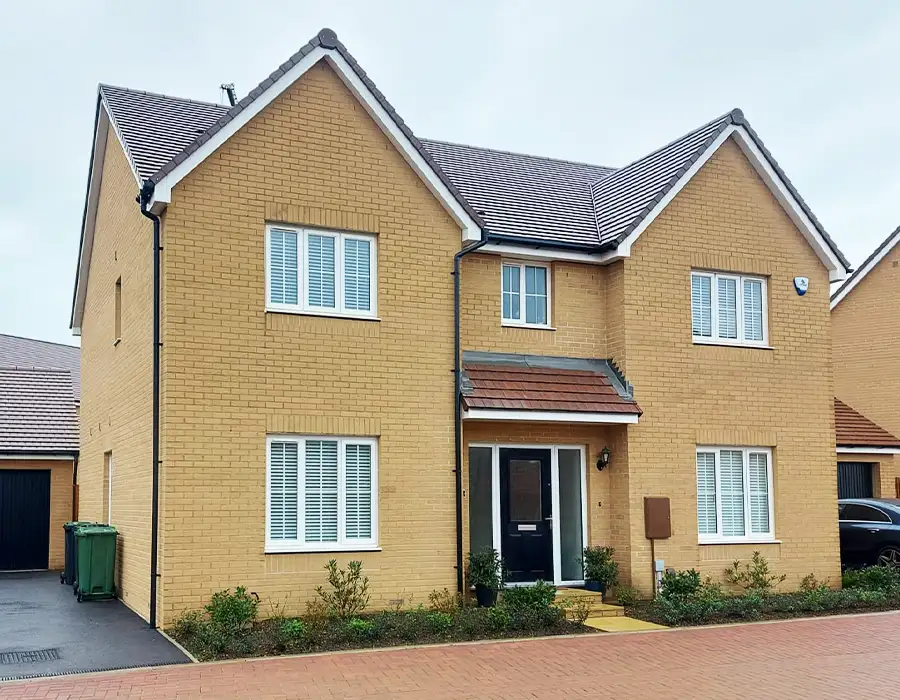 Spacious new build interior with open-plan living area